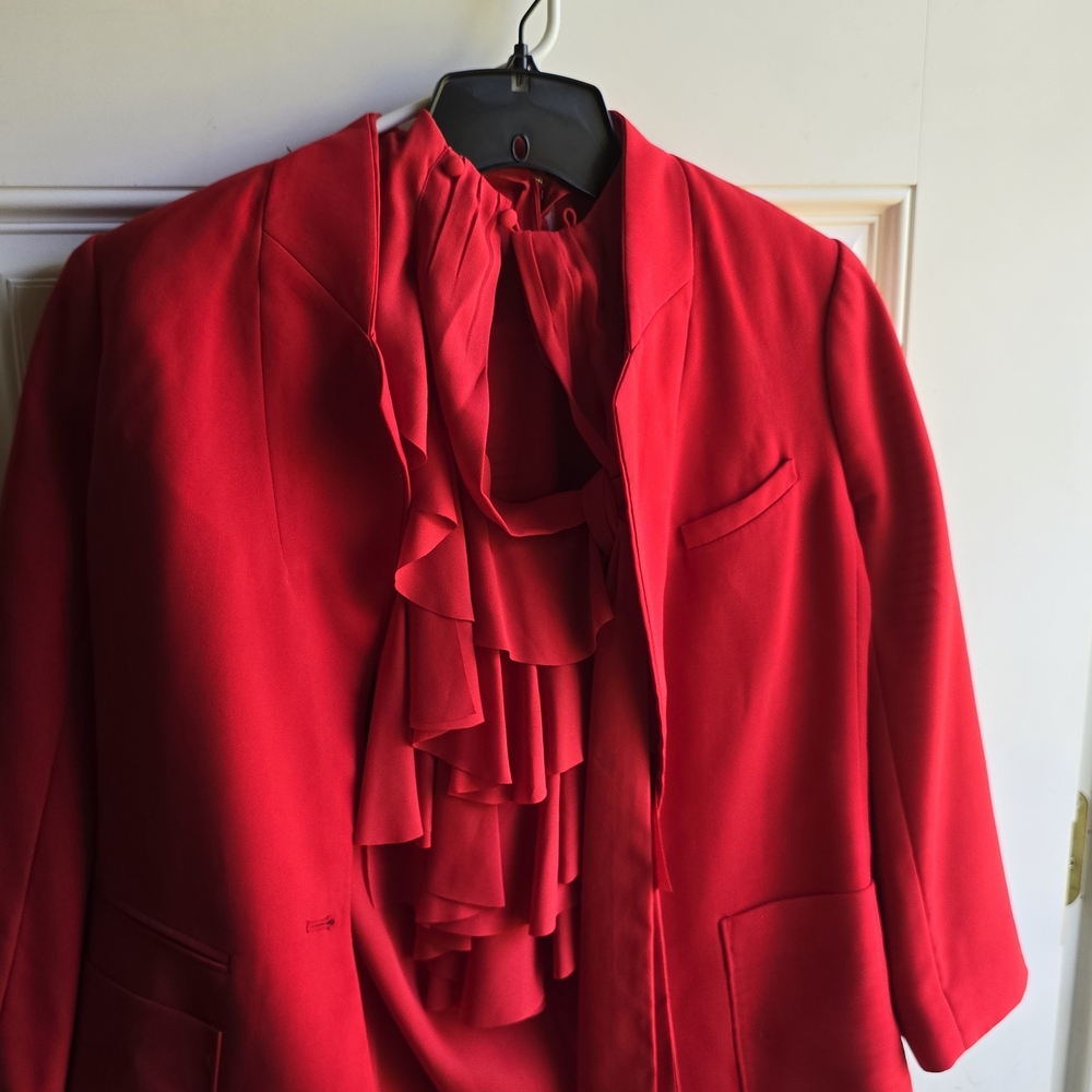 The Limited Red Women's Blazer With Matching top From Banana Republuc